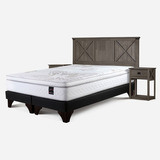 Cama Europea Art 4 2 Plazas  Base Dividida Con Muebles Ray