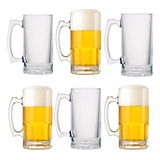 Vasos X6 Grueso De Cerveza Cristal Premium Vasos Cervecero