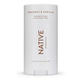 Native Desodorante Unisex, Coconut & Vanilla Natural Fragancia Native Coconut & Vanilla Natural