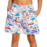 Short Infantil Menino Tactel Premium 2 A 10 Anos + Estampas