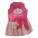 Roupa Vestido Princesa Rosa Pet Cachorro Fantasia Femêa