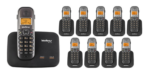 Kit Telefone 2 Linhas Ts 5150 + 9 Ramais Ts 5121 Intelbras