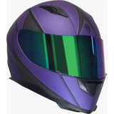 Casco Para Moto Kov Novak Blade Morado Cerrado P