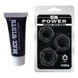 Lubricante Max Width 10ml + Anillos Retardantes Gk Power