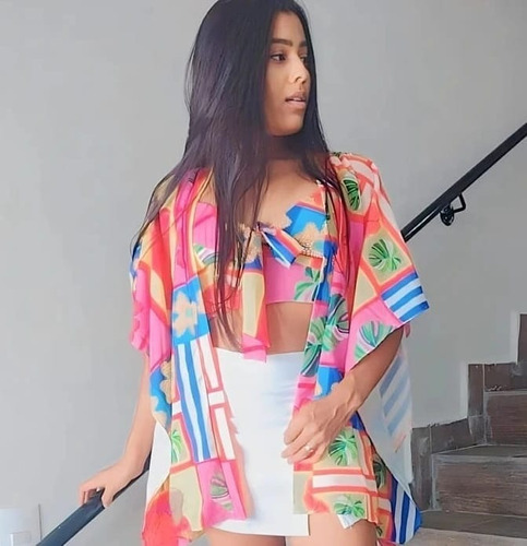 Conjunto Kimono Com Cropped
