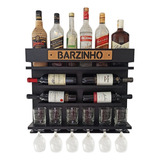 Adega De Vinho De Parede Com Bar Sala - Barzinho Preto