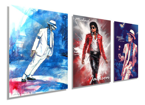 Set De 3 Cuadros Decorativos Ecomomicos De  Michael Jackson