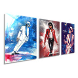 Set De 3 Cuadros Decorativos Ecomomicos De  Michael Jackson