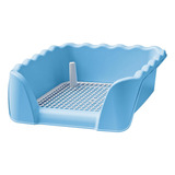 Caja De Arena Para Inodoro Para Perros, Valla Elevada Azul