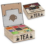 Caja De Té De Madera, Organizador De Bolsitas De Té, ...