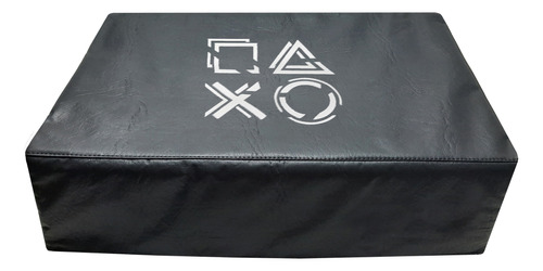 Funda Antipolvo Para Ps5 - Diseño Logo Plateado - Ecocuero 