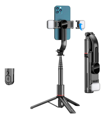 Tripode Y Monopod 2 En 1-360° Control Bt Doble Luz Led