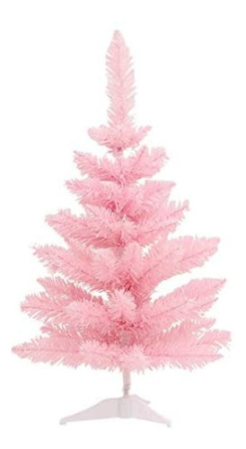 Mini Arbol Navideño Rosa Pastel 60cm Artificial 