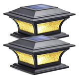 Siedinlar Solar Post Lights Exterior Glass Led Fence Cap Lig