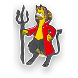 Pin Broche Metálico Simpsons Flanders Diablo