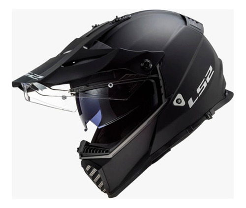 Casco Motos Ls2 436 Dual Negro Mate Doble Visor Cross Evo