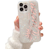 Funda Para iPhone 13 Pro Max Diseno Perlado Brillos  Queen 