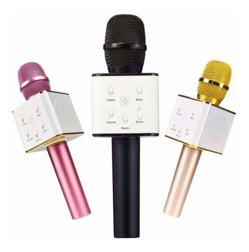 Micrófono Inalámbrico De Karaoke Bluetooth Con Luces Led