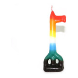 Velas De Forma Llave 7 Colores, 5 Unidades