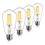 Dicuno Bombillas Led Edison Vintage, Equivalente A 60 W, Luz