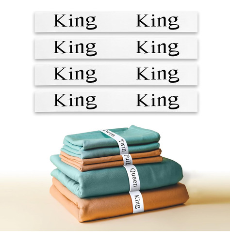 Bed Sheet Organizer Bands For Linen Closet (king 4 Pack), El