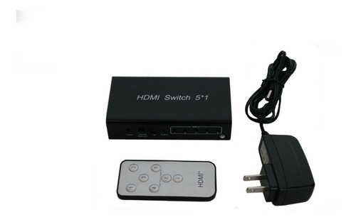 Distribuidor Selector Hdmi Con Control Remoto  5 Entradas 1 