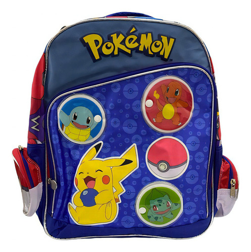 Mochila Pokemon Pikachu Estampado Azul 158627 Primaria Ruz