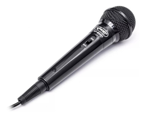 Microfone Com Fio Knup Dinãmico Kp-m0011 Preto Adaptador P2
