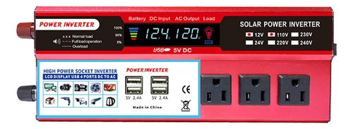 Inversor De Corriente Dc Solar 1500w Ac 12v A Eficacia 110v