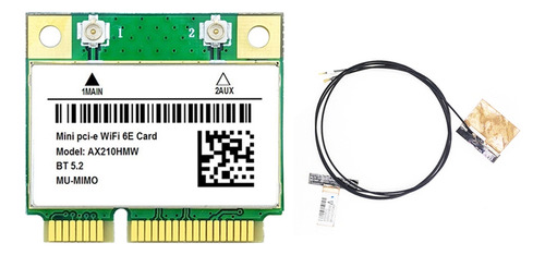 Tarjeta Wifi Ax210hmw+antena Wifi 6e Pci-e Ax210 802.11ax/ac