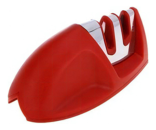 Afilador De Cuchillos Acero Mango Antideslizante Rama Design Color Rojo