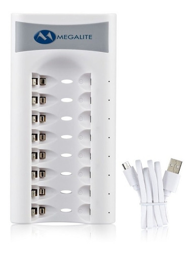 Cargador Inteligente Para 8 Pilas Aa-aaa P808-u Usb Megalite