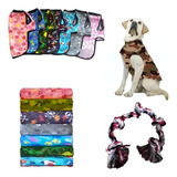 Kit Buzo Polar Mascota Estampado Grande + Tirador 5 Nudos