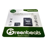 Tarjeta De Memoria Greenbeats Micro Sd Con Adaptador Sd 16gb