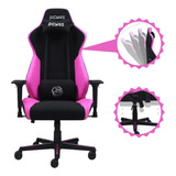 Cadeira Gamer Escritório Até 120kg Com Base Reforçada Rose