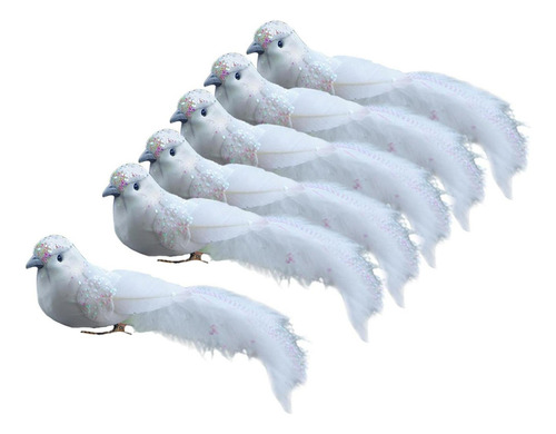 Escultura De Pájaros Artificiales, 6 Uds., Figurita De