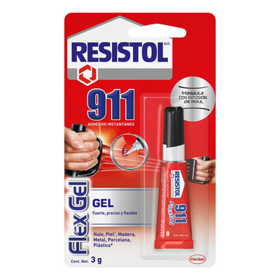 Resistol 911 Flex Gel, pegamento transparente multiusos, adhesivo extra fuerte de secado rápido fácil de usar, pegamento instantáneo ideal para materiales flexibles, 1x3g | MercadoLibre