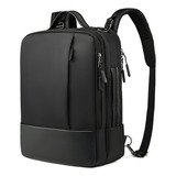 Mochila Backpack Impermeble De Gran Capacidad Con Puerto Usb Color Negro