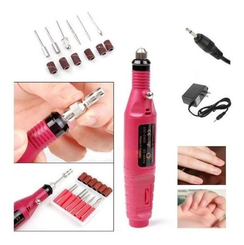 Torno Electrico Profesional Manicura Uñas + Kit De Fresas