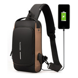 Bolsa Mochila De Ombro Anti-roubo Transversal Usb Pochete