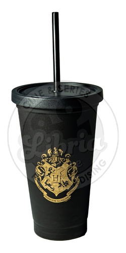 Vaso De Hogwarts Con Tapa Y Sorbete Original - Harry Potter