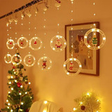 2 Navideñas De Ventana 3x0.5m Luces Colgantes Navidad Luce