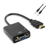 Cabo Conversor Hdmi A P/ Vga Femea C/ Audio Cc-hva100