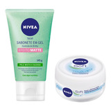 Kit Nivea Hidratante Facial Soft 100g + Sabonete Em Gel 145g