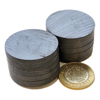 Imanes Neodimio Soluciones Imán Ferrita Circular Biomagnetismo 40mm x 5mm 10 Piezas | Envío gratis