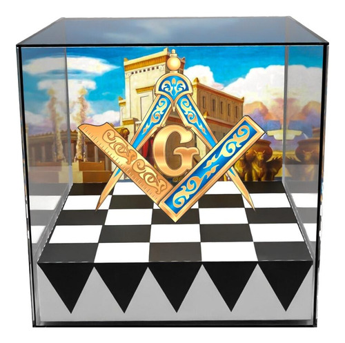 Cubo Diorama Maçonaria Para Decoração