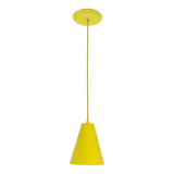 Pendente Loft Cone Pequeno Amarelo Dital Cor Amarelo Voltagem 110v/220v (bivolt