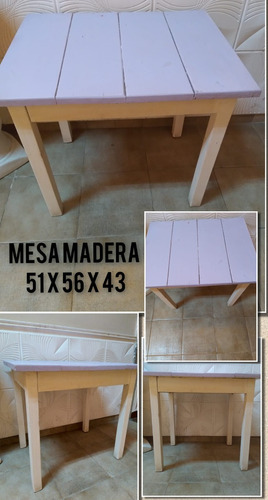 Mesa Arrime Apoyo Rectangular Madera  Retiro Mza