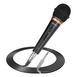 Hotec Micrófono De Mano Dinámico Vocal Premium Con Cable .