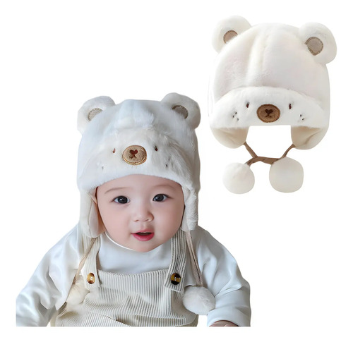 Simpático Gorro Protector De Orejas De Oso Para Bebés Y Niño